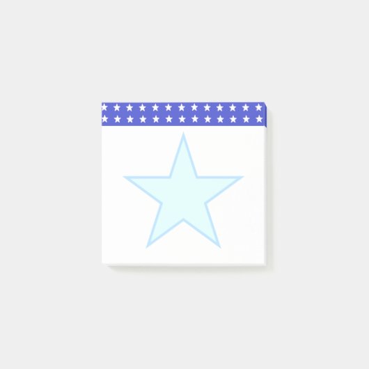 青と白の星 ポストイット (正面)