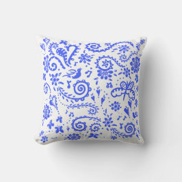 青と白の春の枕 クッション