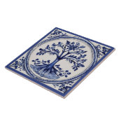 青と白の木の素朴自然国 タイル (側面)