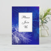 青と白の松のカスタム招待状テンプレート 招待状 (スタンド正面)