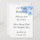 青と白の松のカスタム招待状テンプレート 招待状 (裏面)