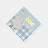 青と白の格子模様のナプキンワンガ間抜けース スタンダードランチョンナプキン (角)