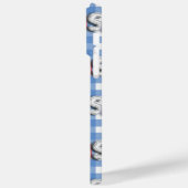 青と白の格子模様を持つ赤白青 Case-Mate iPhoneケース (裏面 / 左)