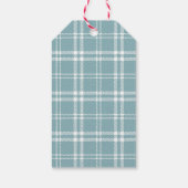 青と白の格子縞 ギフトタグ (裏面)