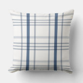 青と白の格子縞 クッション (正面)