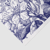 青と白の植物性壁画の切り離し 薄葉紙 (詳細)