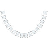 青と白の模様のある壁紙 バンティングフラッグ (全)