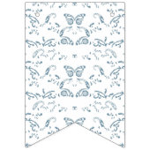 青と白の模様のある壁紙 バンティングフラッグ (第2の旗)