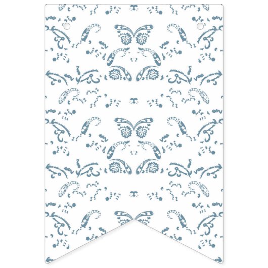 青と白の模様のある壁紙 バンティングフラッグ (第2の旗)