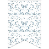 青と白の模様のある壁紙 バンティングフラッグ (第1の旗)