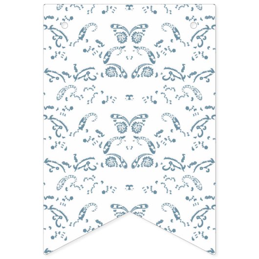 青と白の模様のある壁紙 バンティングフラッグ (第1の旗)