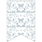 青と白の模様のある壁紙 バンティングフラッグ (第3の旗)