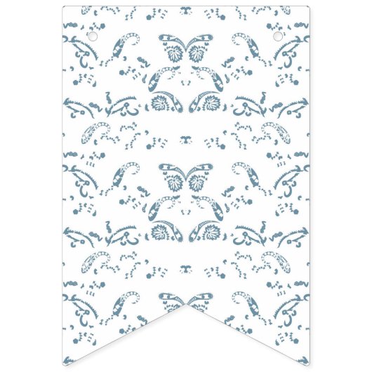 青と白の模様のある壁紙 バンティングフラッグ (第3の旗)