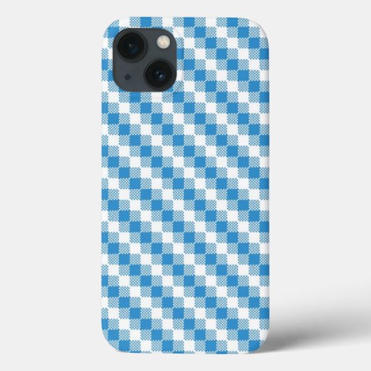 青と白の正方形の背景 Case-Mate iPhoneケース (裏面)