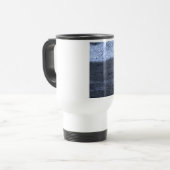 青と白の母の羊 トラベルマグ (正面左)