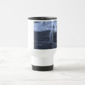 青と白の母の羊 トラベルマグ (中央)