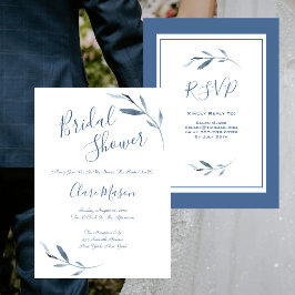 青と白の水のカラーブライダルシャワー