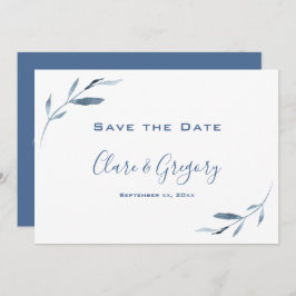 青と白の水の結婚色 セーブザデート