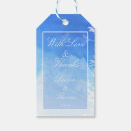 青と白の水の色ありがとうギフトラベル ギフトタグ
