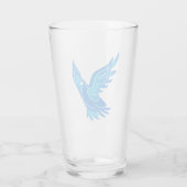 青と白の水の色ピース鳩 タンブラーグラス (裏面)