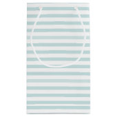 青と白の水平ストライプ スモールペーパーバッグ (裏面)