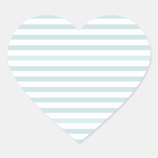青と白の水平ストライプ ハートシール (正面)