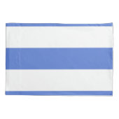 青と白の水平ストライプ 枕カバー (裏面)