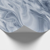 青と白の水彩大理石 ラッピングペーパー (角)