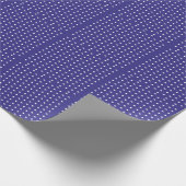 青と白の水玉模様パターン ラッピングペーパー (角)