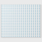 青と白の水玉模様パタ点々のあるーン ラッピングペーパー (フラット)