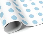 青と白の水玉模様パタ点々のあるーン ラッピングペーパー (ロールコーナー)