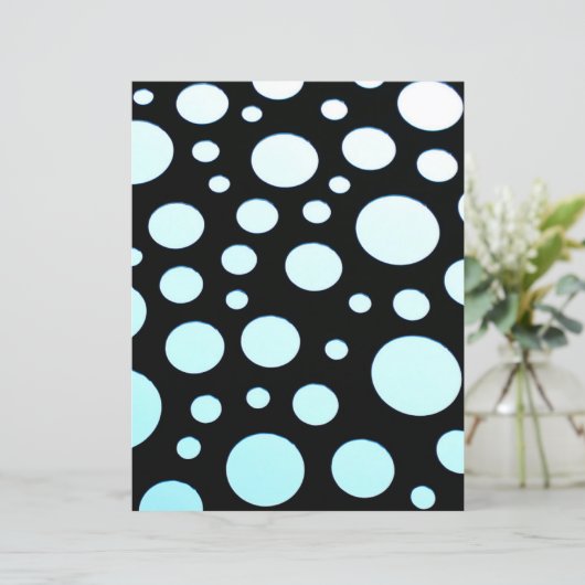 青と白の水玉模様レトロスクラップブック紙 (スタンド正面)