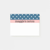 青と白の水玉模様 ポストイット (正面)