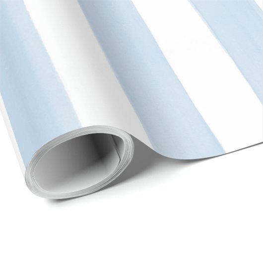 青と白の水色のストライプパターン ラッピングペーパー (ロールコーナー)