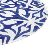 青と白の水色のタイルのパタスペインのーン カッティングボード (角)