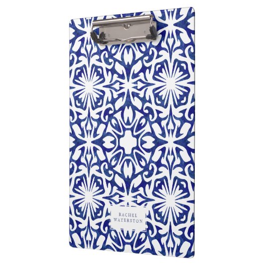 青と白の水色のタイルのパタスペインのーン クリップボード (左)
