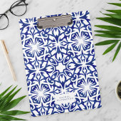 青と白の水色のタイルのパタスペインのーン クリップボード