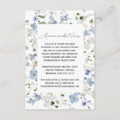 青と白の水色のフローラ結婚の筐体 エンクロージャーカード (正面)