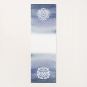 青と白の水色クラウン&ルートチャクラ ヨガマット (裏面)