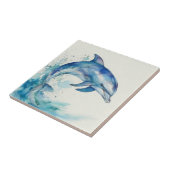 青と白の水色ドルフィン右 タイル (側面)