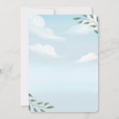 青と白の水色ベビーシャワー招待状 招待状 (裏面)