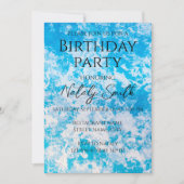 青と白の氷の惑星の表面 招待状 (正面)