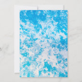 青と白の氷の惑星の表面 招待状 (裏面)