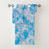 青と白の氷惑星の表面名 バスタオルセット (インサイチュ)