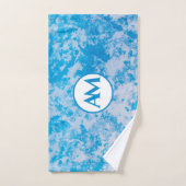 青と白の氷惑星の表面名 バスタオルセット (ハンドタオル)