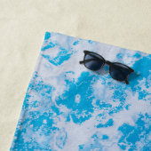 青と白の氷惑星の表面名 ビーチタオル (インサイチュ)