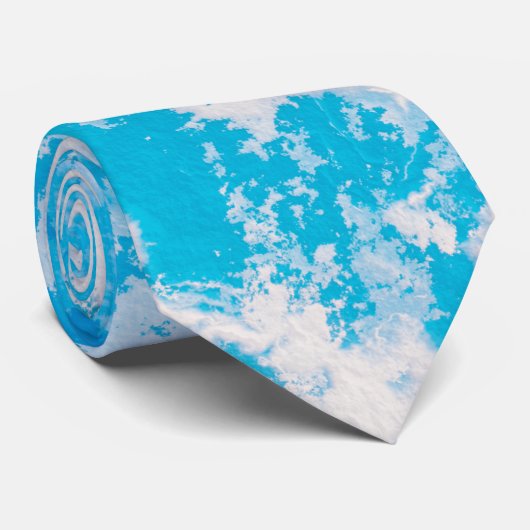 青と白の氷惑星表面 ネクタイ (ロール)