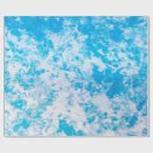 青と白の氷惑星表面 ラッピングペーパー (フラット)