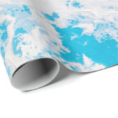 青と白の氷惑星表面 ラッピングペーパー (ロールコーナー)