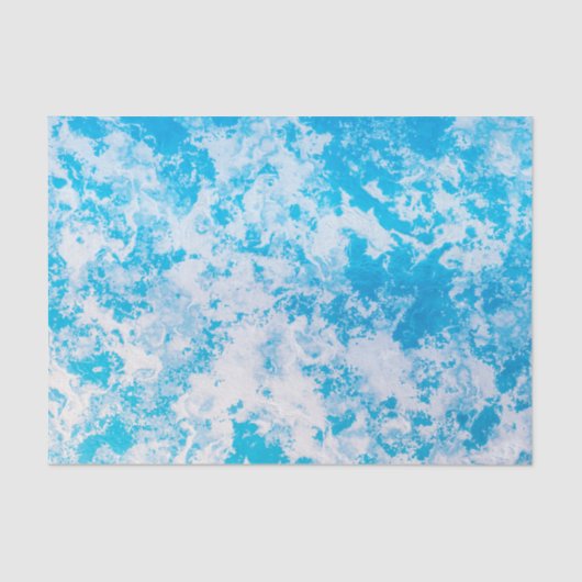 青と白の氷惑星表面 薄葉紙 (正面)